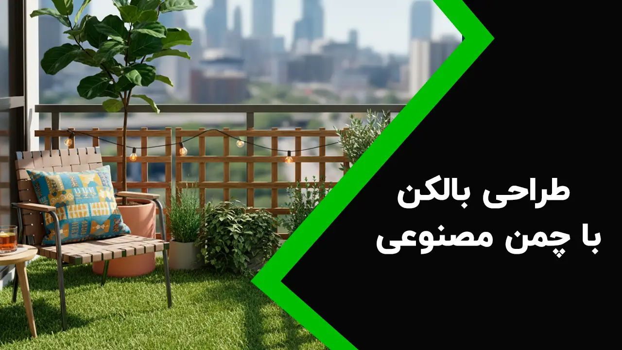 طراحی بالکن با چمن مصنوعی 1 طراحی بالکن با چمن مصنوعی